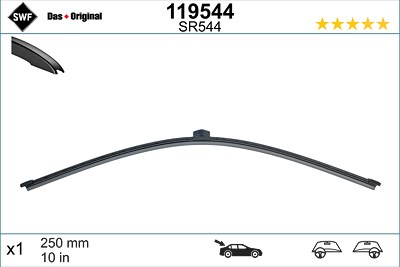 Swf Wischblatt [Hersteller-Nr. 119544] für Audi, Ds, Jeep, Mercedes-Benz, Nissan, Opel, Peugeot, Renault von SWF