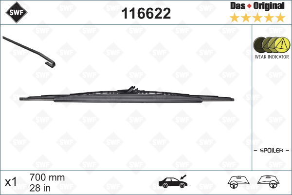 Wischblatt fahrerseitig SWF 116622 Wischblatt fahrerseitig SWF 116622 von SWF