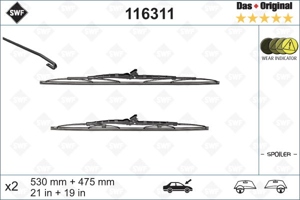 Wischblatt vorne SWF 116311 Wischblatt vorne SWF 116311 von SWF