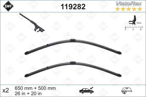 Wischblatt vorne SWF 119282 Wischblatt vorne SWF 119282 von SWF