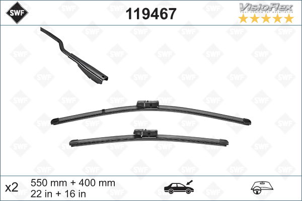 Wischblatt vorne SWF 119467 Wischblatt vorne SWF 119467 von SWF