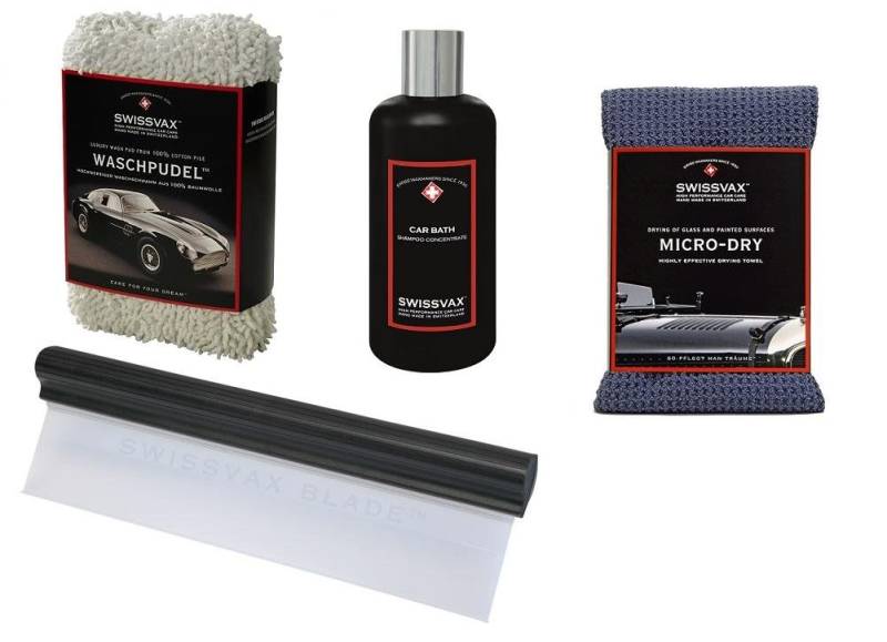 Swizöl/Swissvax Car Wash Kit Profi-Set Waschpudel, Car Bath, Micro Dry, Hydralip von SWISSVAX