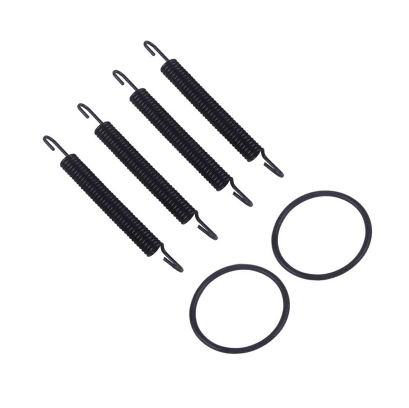 SWOOMEY 1 Satz Auspufffeder Auspuffdichtung Motorradteile Auspuff Feder Dämpferfeder Auspuff Unterlegscheibe Auspuffrohrfeder Gummi Black von SWOOMEY