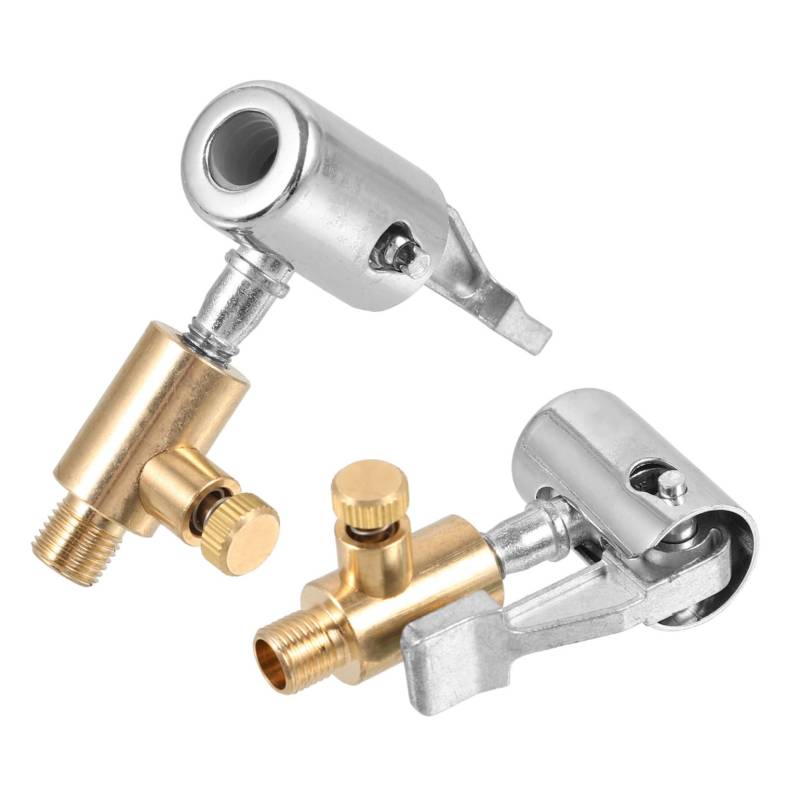 SWOOMEY 2 Stück Ventiladapter Auto Fahrrad-Luftspannfutter Open-Flow-Luftfutter Luftfutter für Reifen Gewindeluftspannfutter Motorrad-Luftspannfutter Reifenluftfutter von SWOOMEY