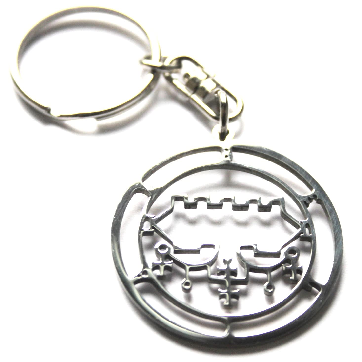 SWORLDesigns Belial Dämon Sigil Goetia Kleineres Siegel von Solomon Schlüsselanhänger mit Geschenkbeutel (Durchmesser des Anhängers 4cm) von SWORLDesigns