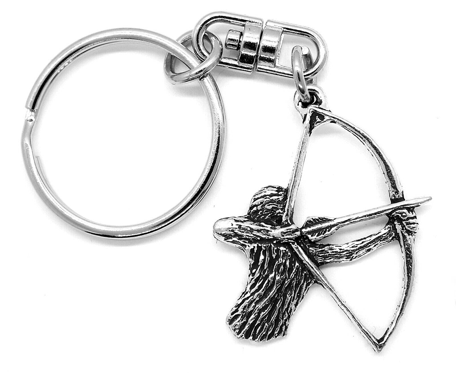 SWORLDesigns Bogenschütze Bogenschießen Hartzinn Schlüsselanhänger mit Geschenkbeutel von SWORLDesigns