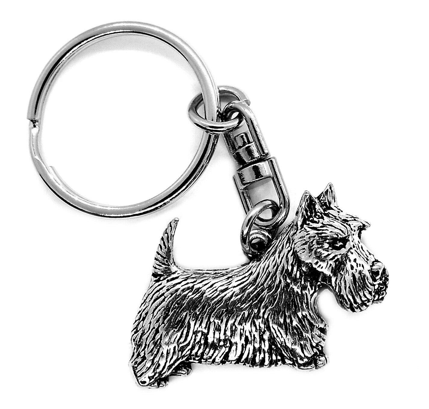 SWORLDesigns Scottish Terrier Scottie Hund Hartzinn Schlüsselanhänger mit Geschenkbeutel von SWORLDesigns