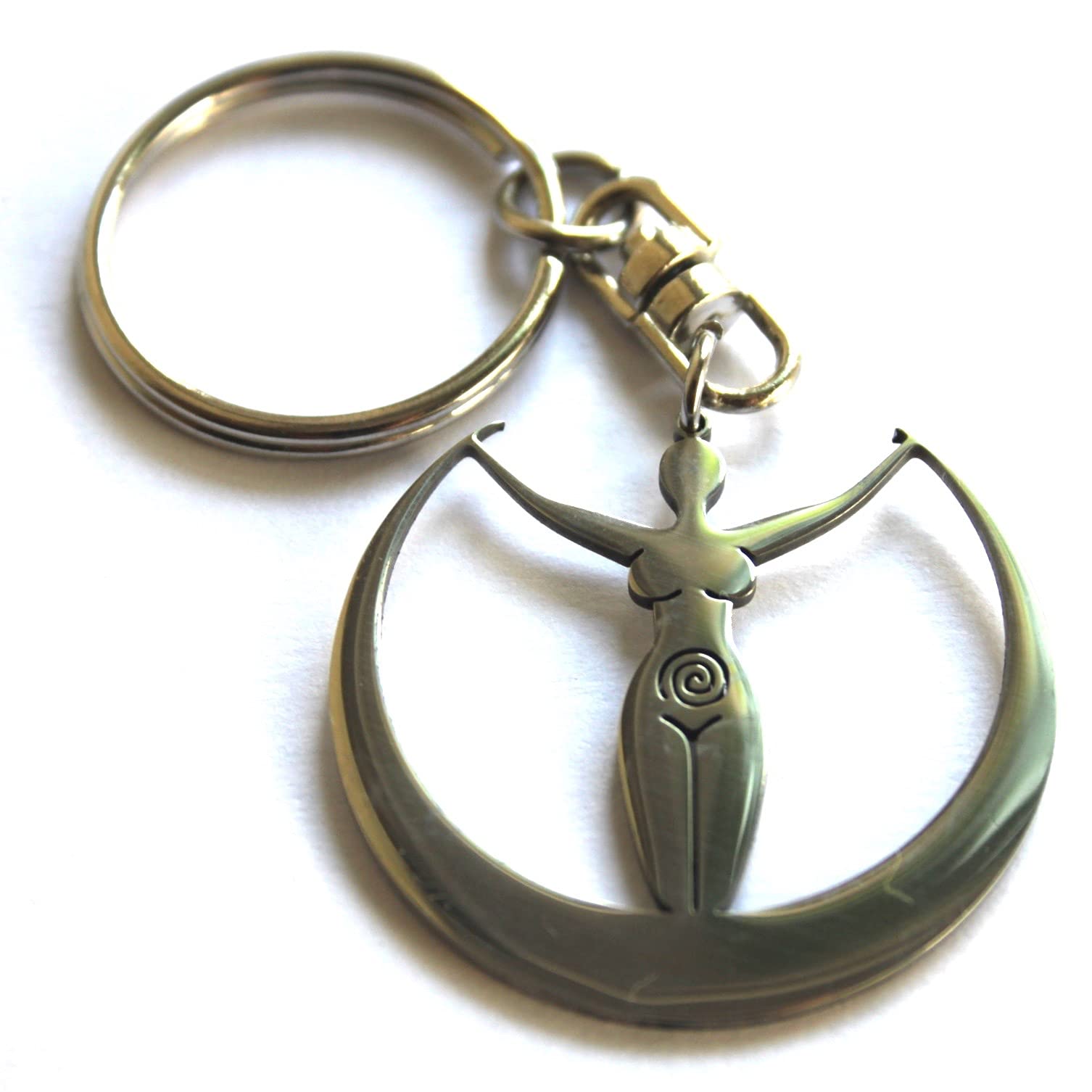 SWORLDesigns Spiral Göttin Luna Wicca Schlüsselanhänger mit Geschenkbeutel von SWORLDesigns