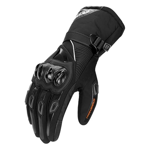 SWZEC Motorrad Handschuhe Herr Winter Wasserdicht Motorradhandschuhe Touch (Schwarz,XL) von SWZEC
