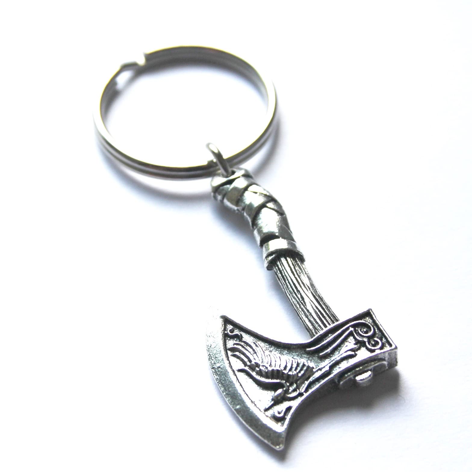 SWoRL Wikinger Axt Wolf Rabe Krähe Rune Doppelseitig Schlüsselanhänger mit Geschenkbeutel SWoRL Wikinger Axt Wolf Rabe Krähe Rune Doppelseitig Schlüsselanhänger mit Geschenkbeutel von SWoRL