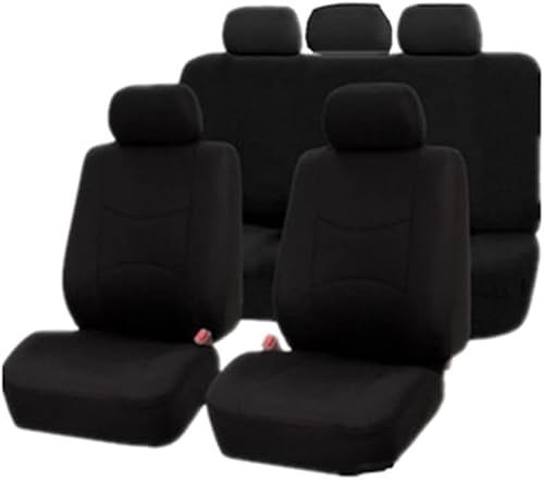 Sitzbezüge Auto Schonbezüge Komplettset für Suzuki Ignis (2000-2005), Bequem und Atmungsaktiv Waschbarer Stoff Autositzbezüge Vordersitze und Rückbank,All-Black von SXANDY