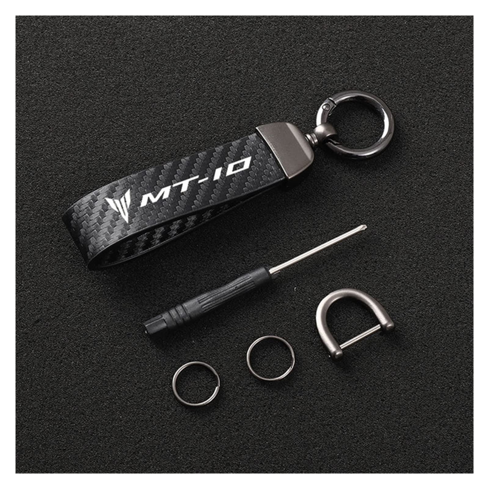 SXHM Motorrad Schlüsselanhänger Für Yamaha MT01 MT09 MT07 MT10 MT03 MT-09 MT-07 MT-10 MT-03 Tracer 900 700 GT Schlüsselband Schlüssel Kohlefaser (Farbe : MT-10, Size Normal) von SXHM
