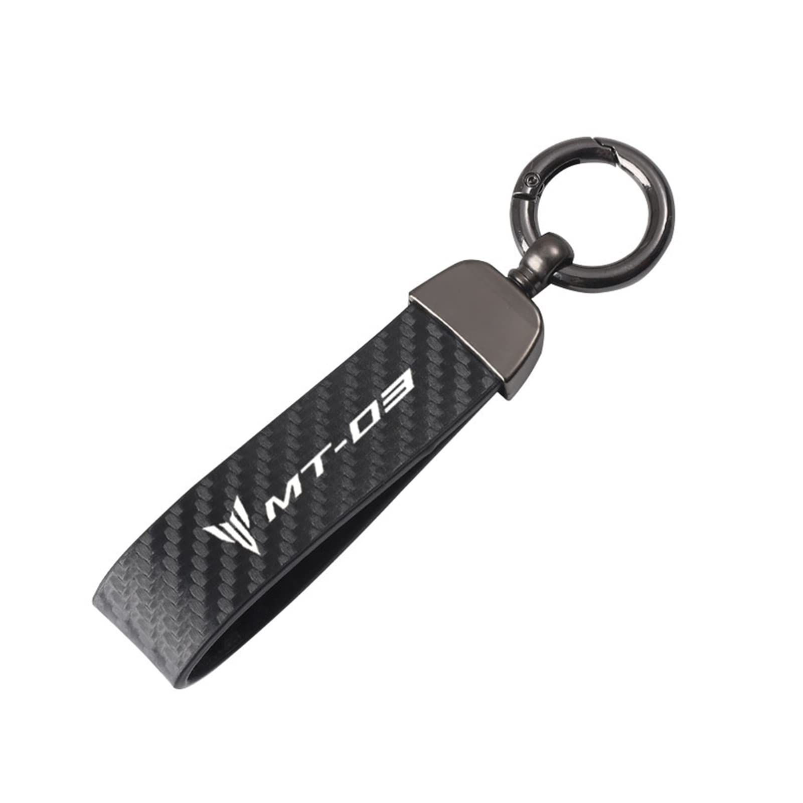 Motorrad Schlüsselanhänger Für Yamaha MT03 MT-03 Motorradzubehör Motorrad Schlüsselband Schlüssel Kohlefaser Schlüsselanhänger (Farbe : Schwarz, Size : Normal) von SXHM