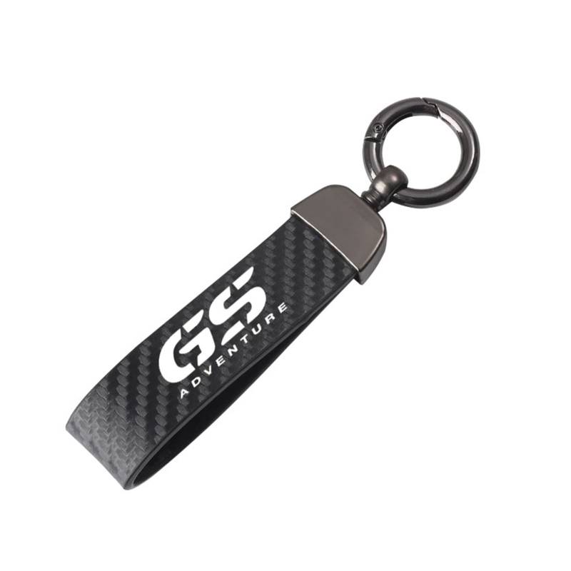 SXHM Motorrad Schlüsselanhänger Lanyard Key Kohlefaserschlüsselring Für BMW R1200GS R1200 GS LC 2013-2020 R1250GS Abenteuer R 1250 GS. (Farbe : Schwarz, Size 2) von SXHM