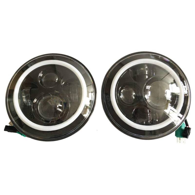 SXMA 7 "Runde LED Scheinwerfer Projektor Nebelscheinwerfer DRL Combo High/Abblendlicht Bernstein Signal Blinker Halo Winkel Augen für JEE p JK Wrangler 2007-2017 Rubicon Sahara von SXMA