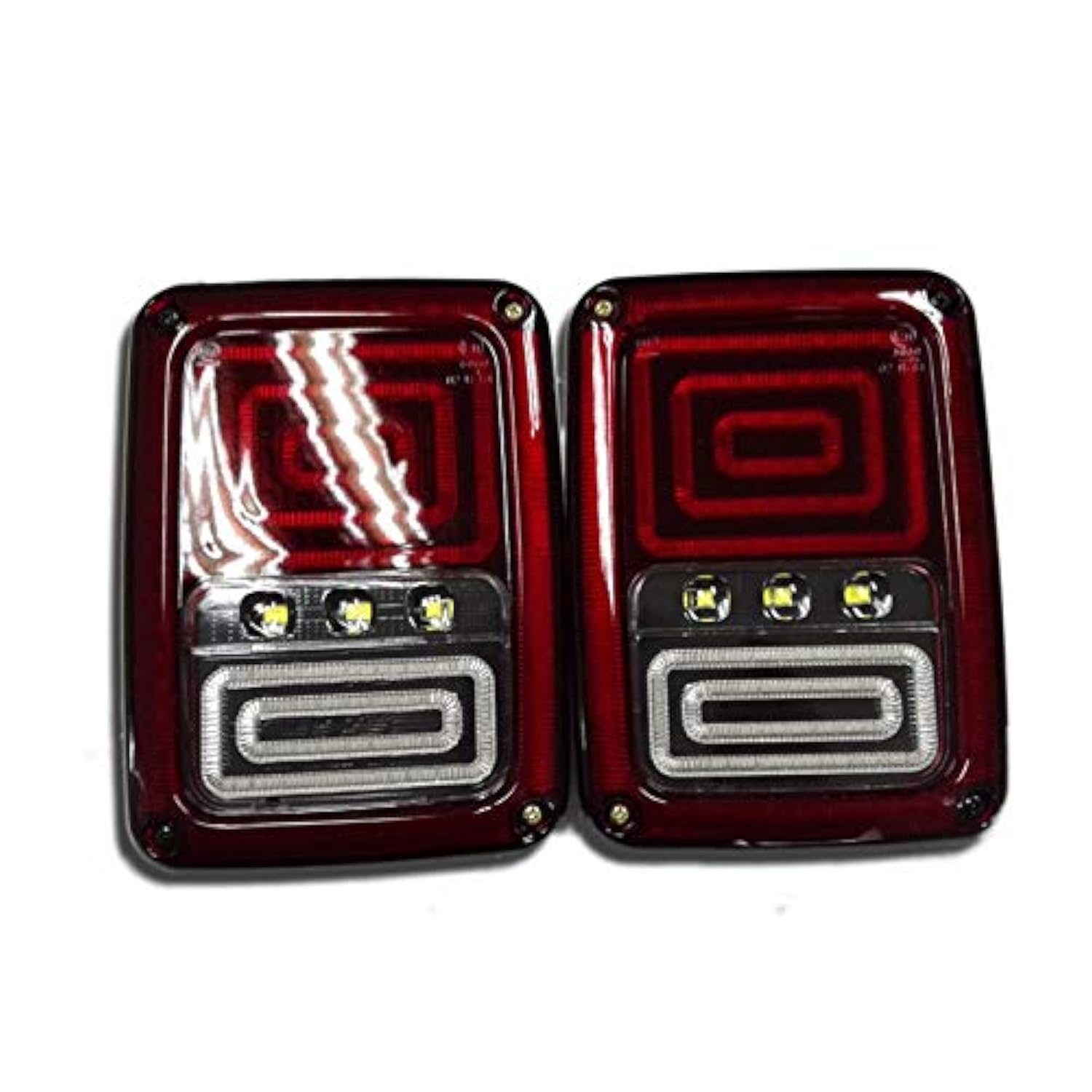 SXMA Euro Paar Schlange Stil Rückleuchten mit Bremse Drehen Rückspiegel Lampe Back Up Rücklicht for JEE p Wrangler JK 2007-2017 von SXMA