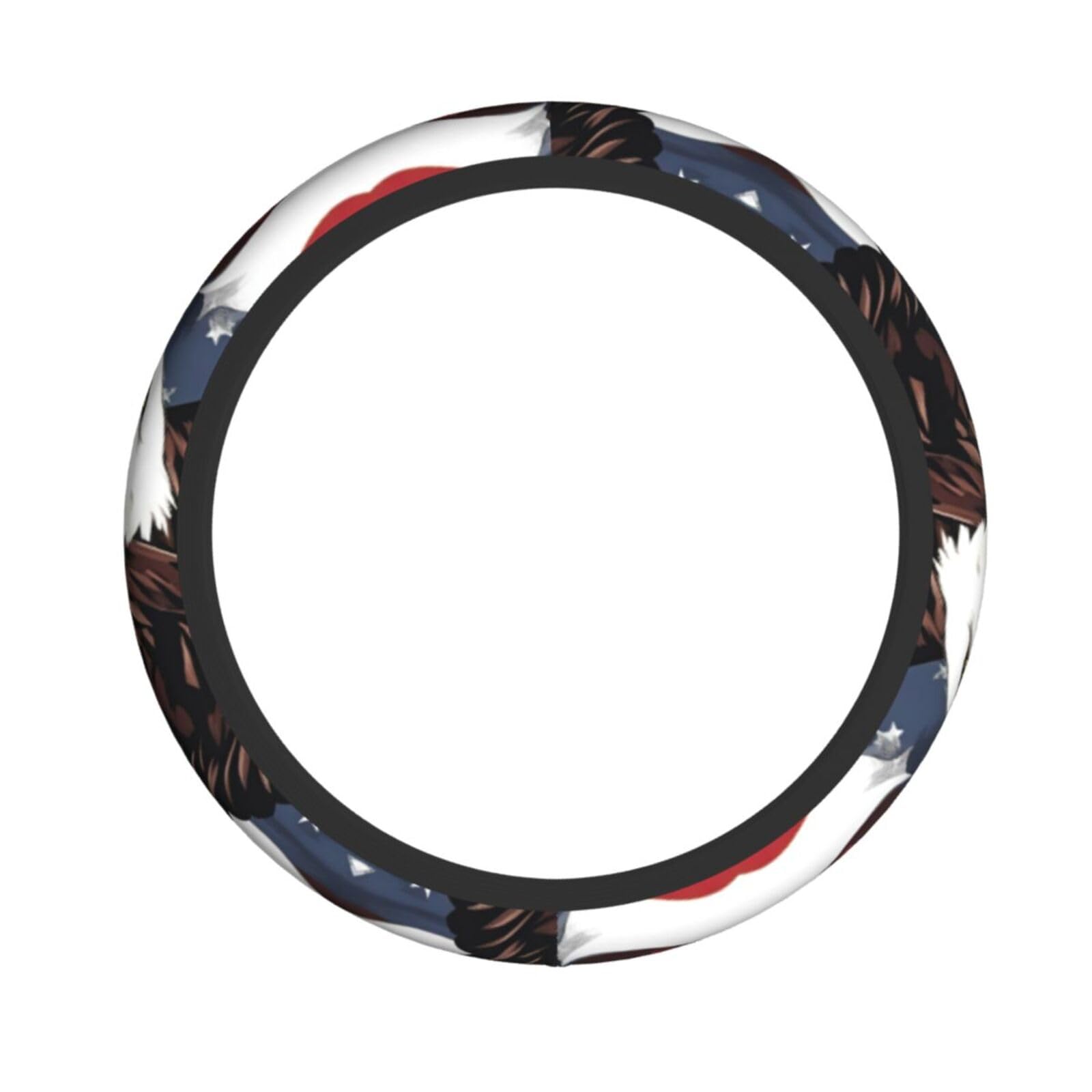 Auto-Lenkradbezug, Adler mit USA-Flagge, 38,1 cm, rutschfest, langlebig, universelle Passform für die meisten Autos Auto-Lenkradbezug, Adler mit USA-Flagge, 38,1 cm, rutschfest, langlebig, universelle Passform für die meisten Autos von SXOOGE
