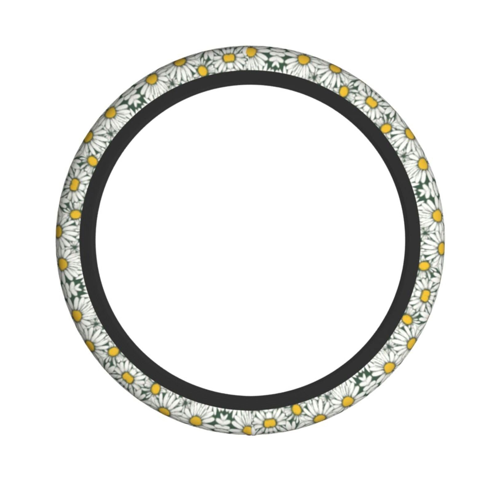 Auto-Lenkradbezug, Weiß, Gänseblümchen, 38,1 cm, rutschfest, langlebig, universelle Passform für die meisten Autos Auto-Lenkradbezug, Weiß, Gänseblümchen, 38,1 cm, rutschfest, langlebig, universelle Passform für die meisten Autos von SXOOGE