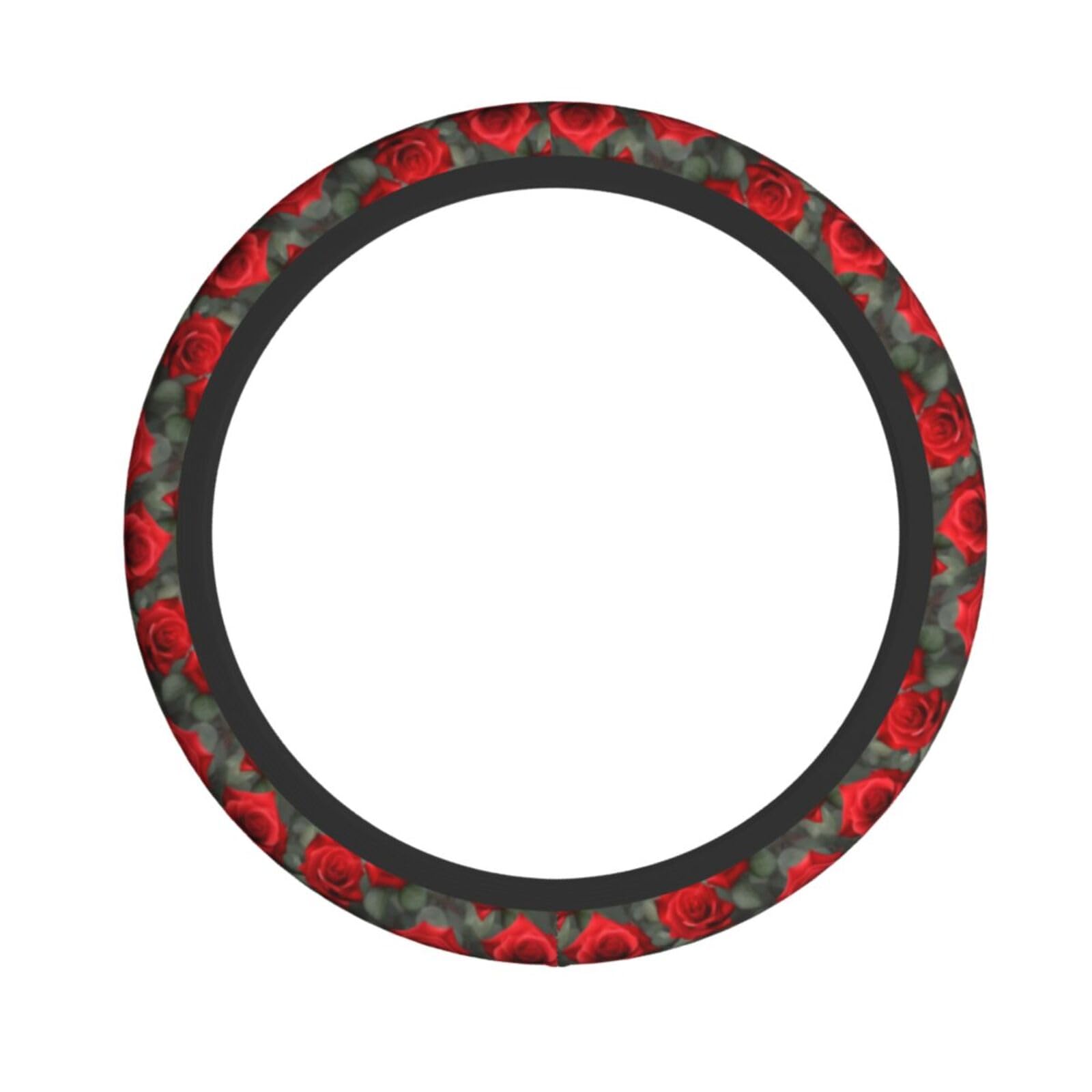 Red Rose Auto-Lenkradbezug, 38,1 cm, rutschfeste Abdeckung, Schutz, langlebig, universelle Passform für die meisten Autos Red Rose Auto-Lenkradbezug, 38,1 cm, rutschfeste Abdeckung, Schutz, langlebig, universelle Passform für die meisten Autos von SXOOGE