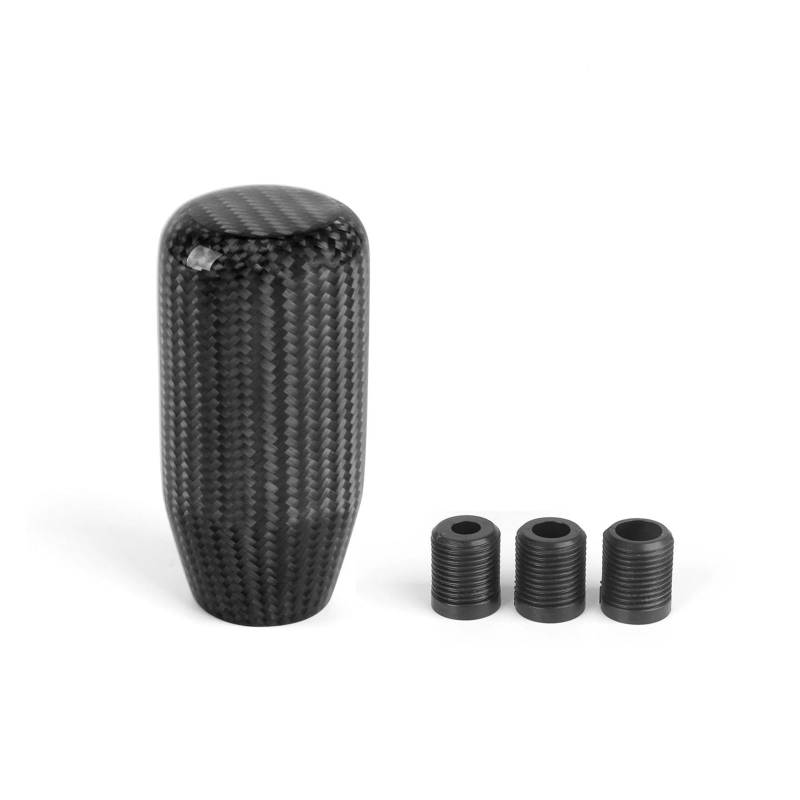 Auto Schaltknäufe Universeller Schaltknauf Aus Kohlefaser Schaltgetriebe 73 Mm Mit Adapter-Ersatzteilen(Type A) von SXQPOCAR