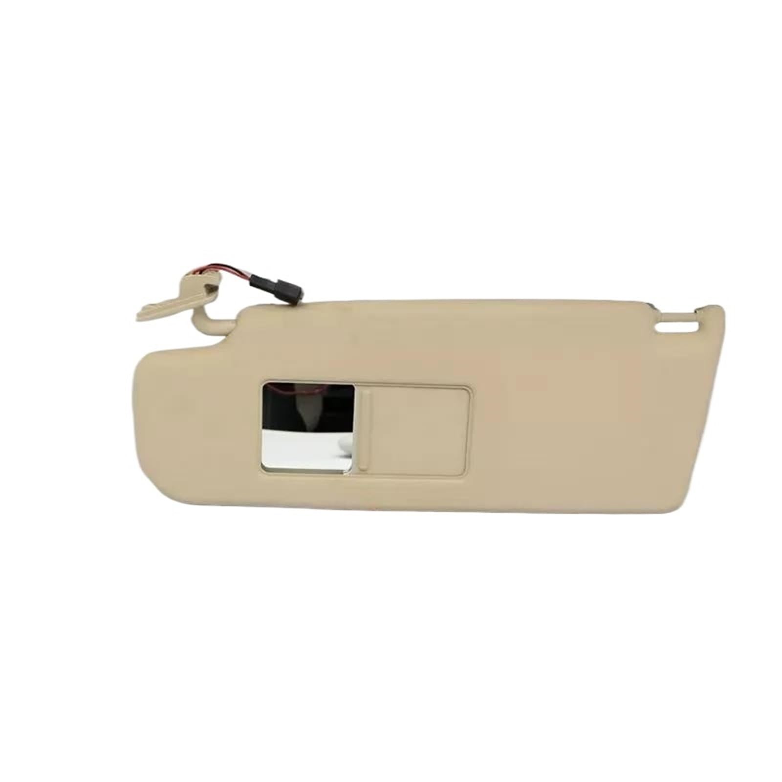 Direkte Sonneneinstrahlung Vermeiden Auto Innensonnenblende Sonnenblende Sonnenschutz Mit Spiegel Und Licht Für Golf 6 MK6 2009 2010 2011 2012(Beige,Left) von SXQPOCAR