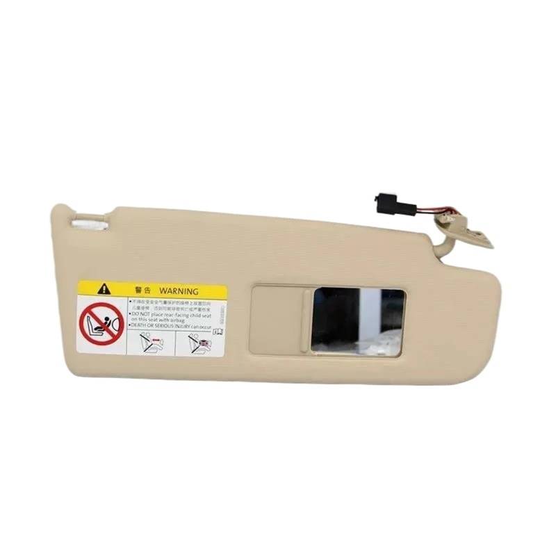 Direkte Sonneneinstrahlung Vermeiden Auto Innensonnenblende Sonnenblende Sonnenschutz Mit Spiegel Und Licht Für Golf 6 MK6 2009 2010 2011 2012(Beige,Right) von SXQPOCAR