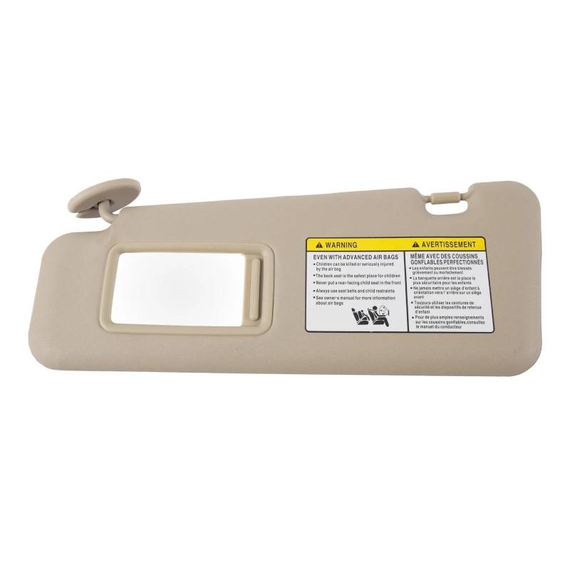 Direkte Sonneneinstrahlung Vermeiden Auto-Sonnenblende Für Toyota Highlander 2008–2013 Mit Kosmetikspiegel-Abdeckplatte Für Blockieren Von Sonnenlicht 74320-48500-B0(Beige,Left) von SXQPOCAR