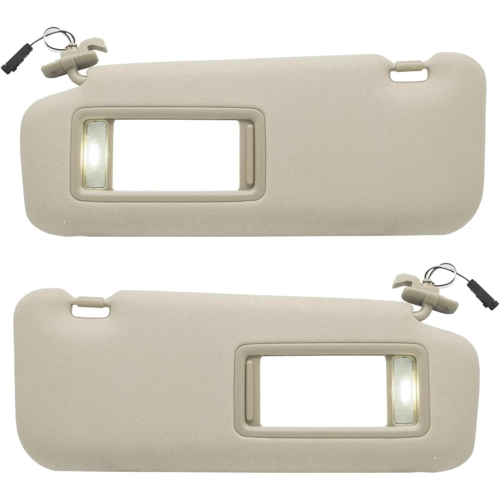 Direkte Sonneneinstrahlung Vermeiden Für Mazda CX-9 CX9 2010 2011 2012 2013 2014 2015 Sonnenblende Vorne Blind Abdeckung Schatten Mit Spiegel Licht Sonnenblende(Beige,Left and Right) von SXQPOCAR