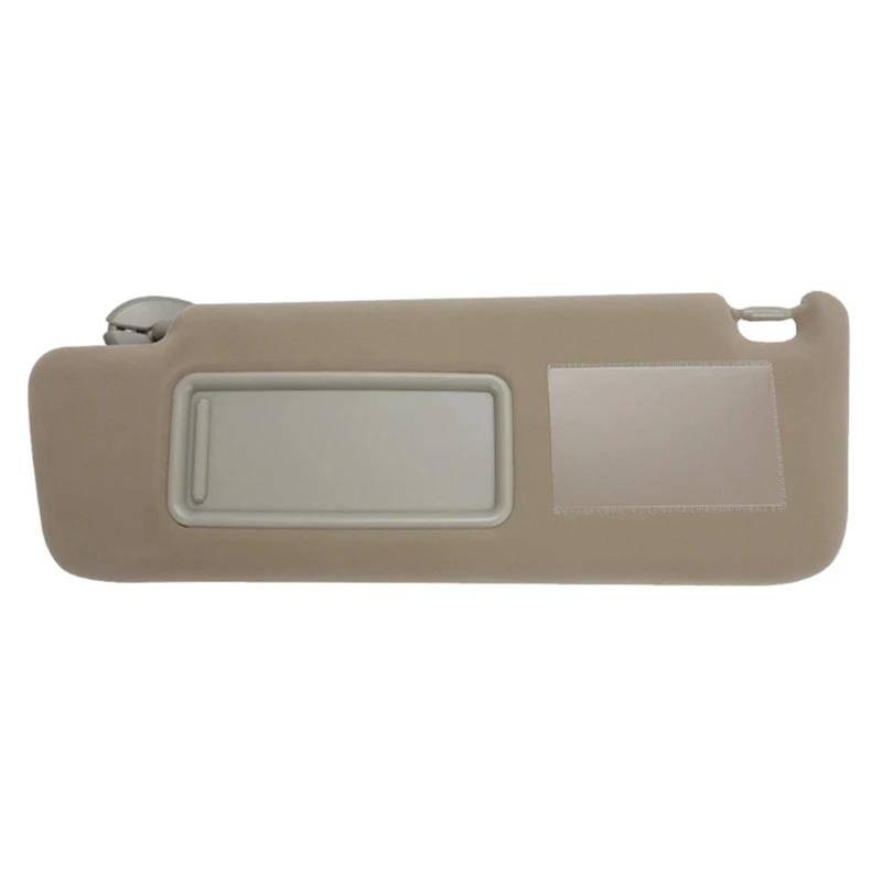 Direkte Sonneneinstrahlung Vermeiden Sonnenblende Fahrer Beifahrerseite Sonnenblende Mit Lampe Für Für Toyota Land Cruiser J12 2002-2009 Für Prado LC120 2003-2009(Beige,Left) von SXQPOCAR