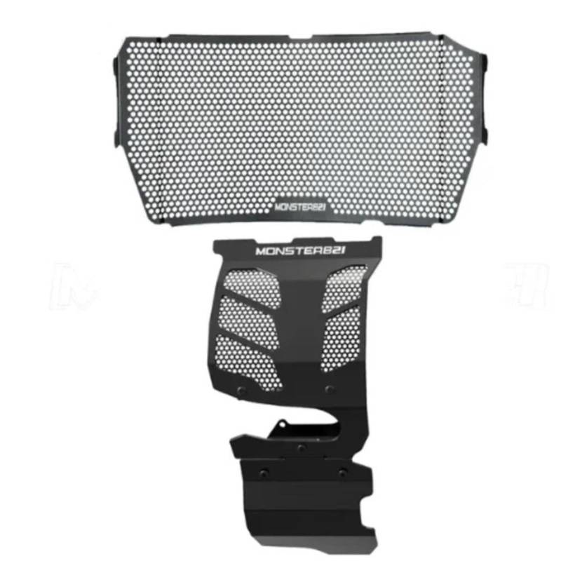 Hochdichtes Sturzsicheres Motorrad Kühler Zylinderkopf Motor Schutz Komplette Für Ducati Monster 821 Dark Stealth Streifen 2013-2020(A set,L) von SXQPOCAR