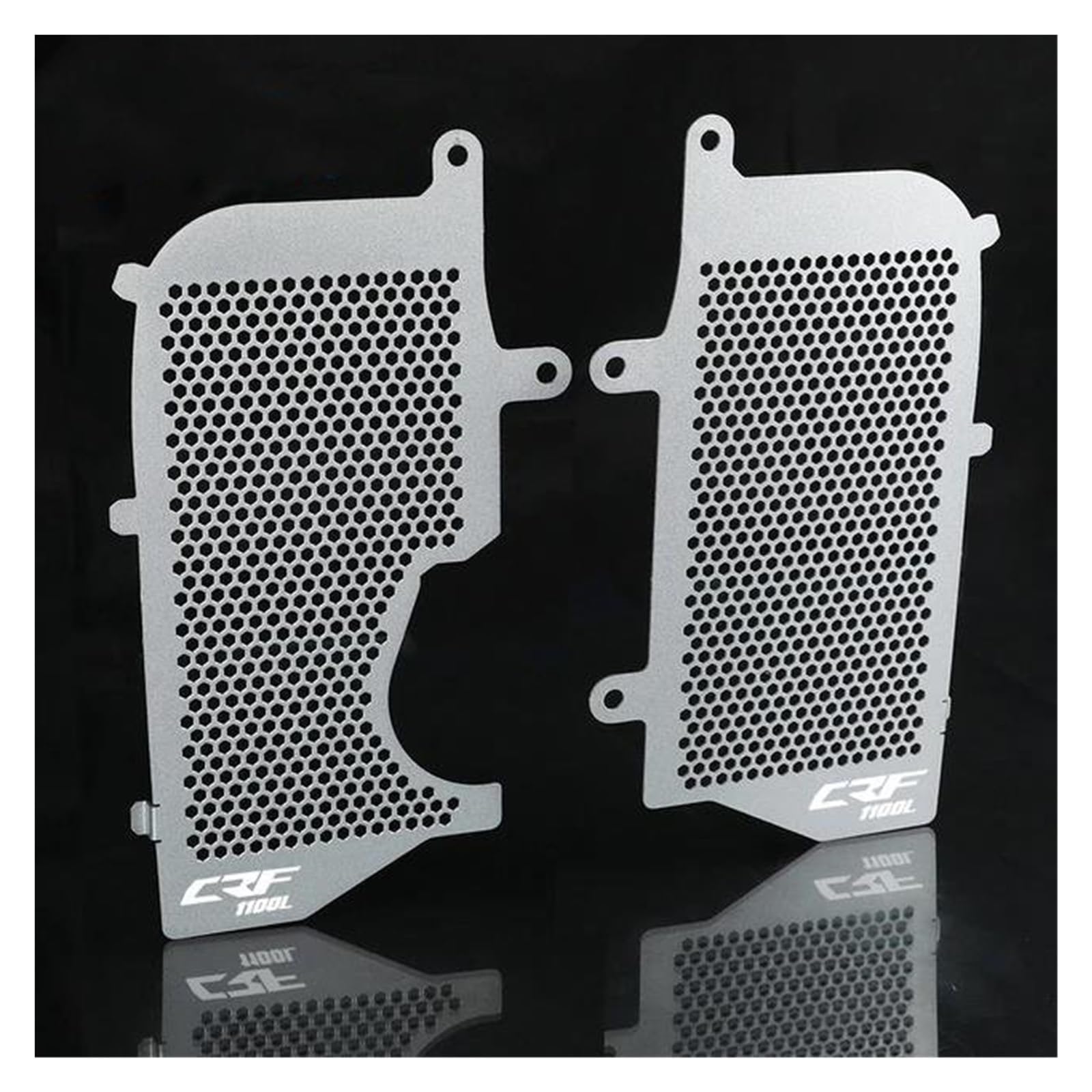 Hochdichtes Sturzsicheres Motorrad Kühlergrill Wache Abdeckung Teile Für Afrika Twin CRF1100L CRF 1100L Abenteuer ADV Sport 2020 2021 2022 2023(Silver,Large Mesh) von SXQPOCAR