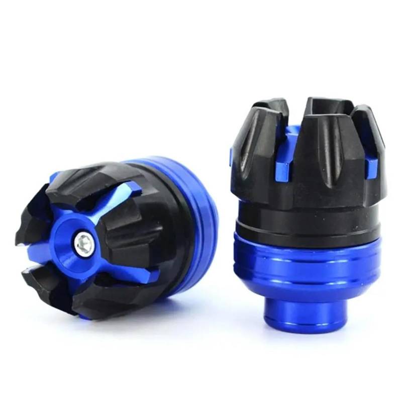 Motorrad Crash Schieberegler 2Pcs Motorrad Vorne Hinten Gabel Rad Crash Protector Anti-Fallen Rahmen Slider Protector Modifikation Zubehör Motocross(Blue) von SXQPOCAR