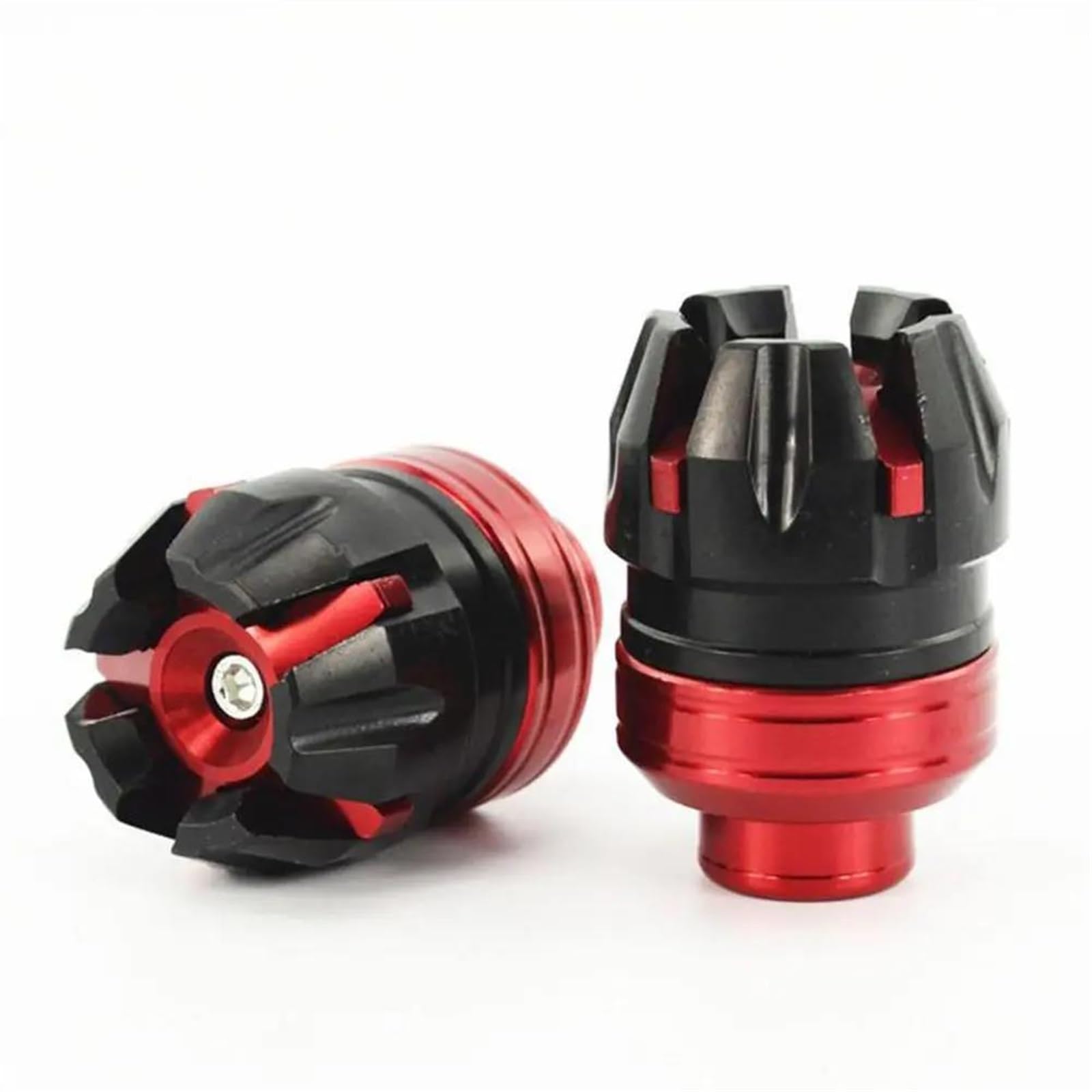 Motorrad Crash Schieberegler 2Pcs Motorrad Vorne Hinten Gabel Rad Crash Protector Anti-Fallen Rahmen Slider Protector Modifikation Zubehör Motocross(Rood) von SXQPOCAR