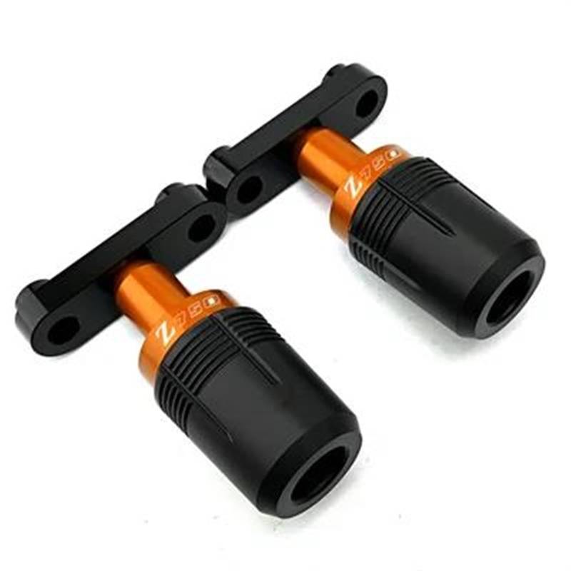 Motorrad Crash Schieberegler CNC Aluminium Rahmen Crash Slider Fallen Protector Für Kawasaki Z750 Z 750 2004-2012 2006 2007 2008 Stoßfänger Block(Orange) von SXQPOCAR