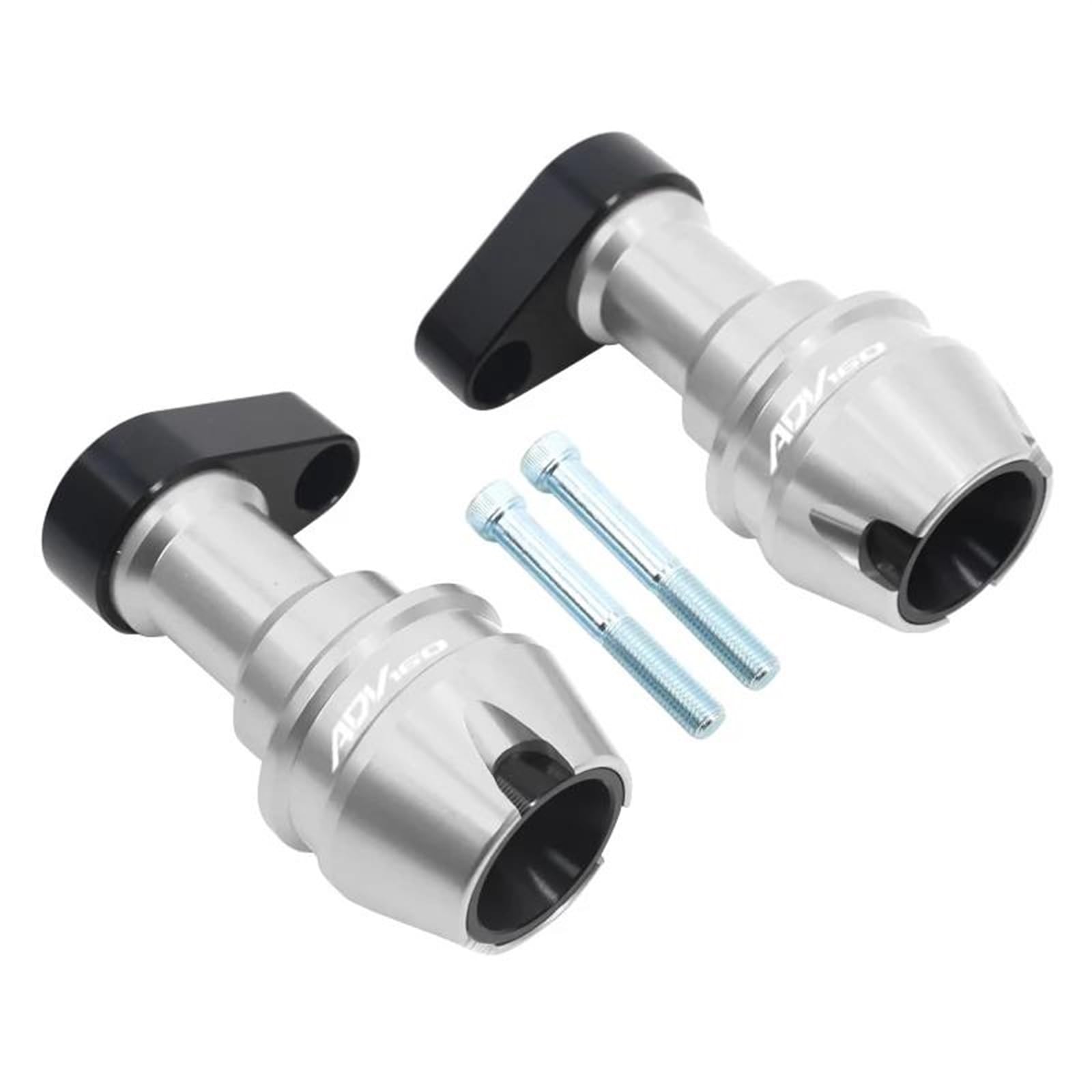 Motorrad Crash Schieberegler Für ADV160 ADV 160 Zubehör Hinterradgabel Rad Herbst Schalldämpfer Rohr Rahmen Schutz Rahmen Slider Anti Crash Protector(Silver) von SXQPOCAR