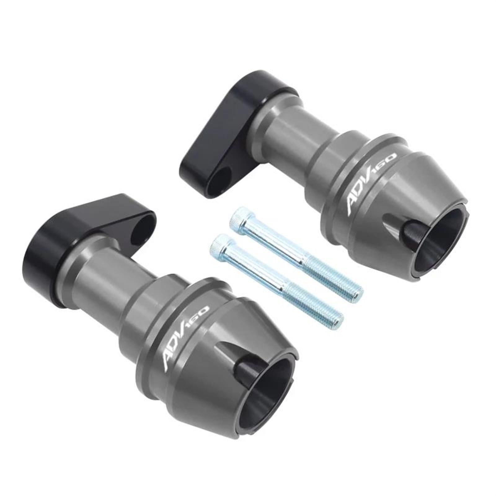 Motorrad Crash Schieberegler Für ADV160 ADV 160 Zubehör Hinterradgabel Rad Herbst Schalldämpfer Rohr Rahmen Schutz Rahmen Slider Anti Crash Protector(Titanium) von SXQPOCAR