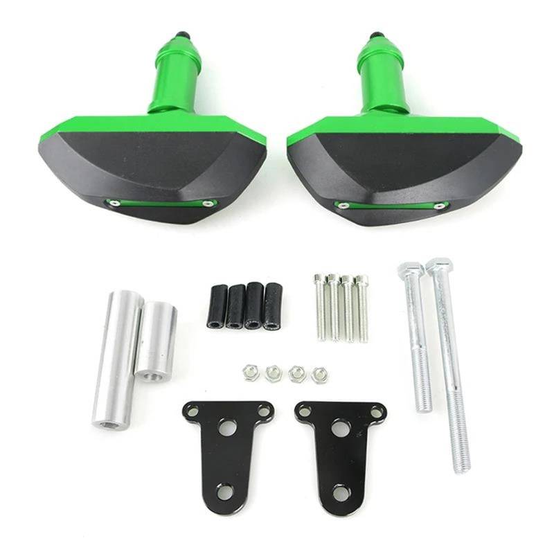 Motorrad Crash Schieberegler Für Kawasaki Ninja400 Z400 Für Ninja 400 Rahmen Sliders Crash Pads CNC Falling Protector Schutz Motor Schutz Abdeckung(Groen) von SXQPOCAR