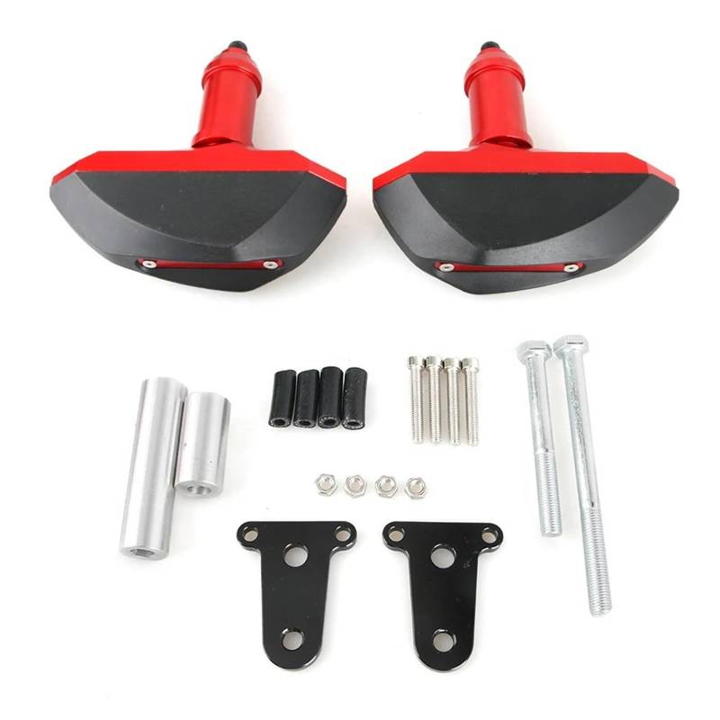 Motorrad Crash Schieberegler Für Kawasaki Ninja400 Z400 Für Ninja 400 Rahmen Sliders Crash Pads CNC Falling Protector Schutz Motor Schutz Abdeckung(Rood) von SXQPOCAR