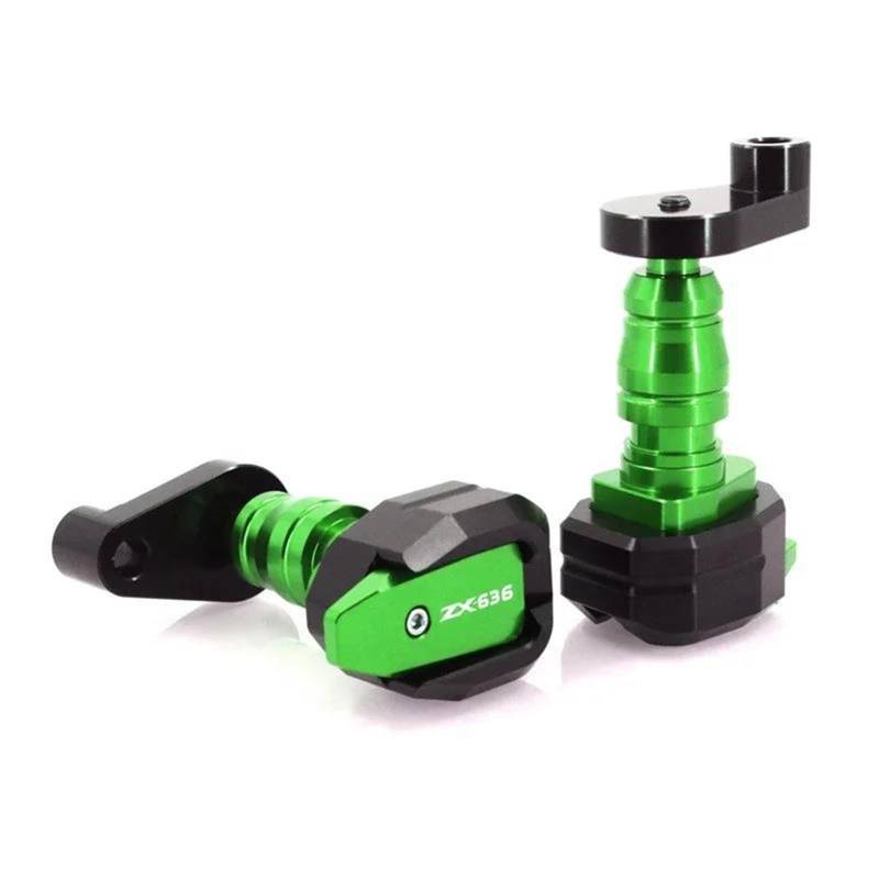 Motorrad Crash Schieberegler Für Kawasaki ZX-636 ZX636 ZX 636 2021-2024 Reparatur Refit Teile Rahmen Slider Verkleidung Schutz Crash Pad Protector(Groen) von SXQPOCAR