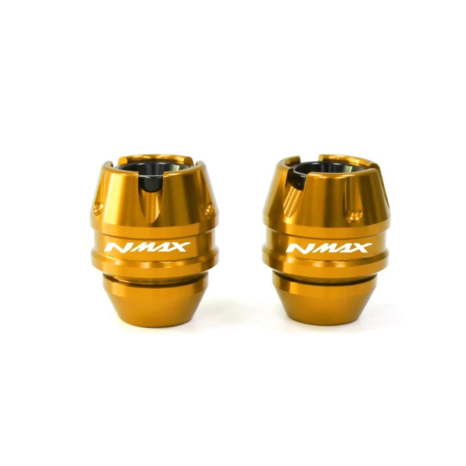 Motorrad Crash Schieberegler Für Yama-ha NMAX155 Für NMAX 155 Vorne Hinten Gabel Rad Herbst Schalldämpfer Rohr Rahmen Schutz Rahmen Slider Anti Crash Protector(Gold,Front) von SXQPOCAR