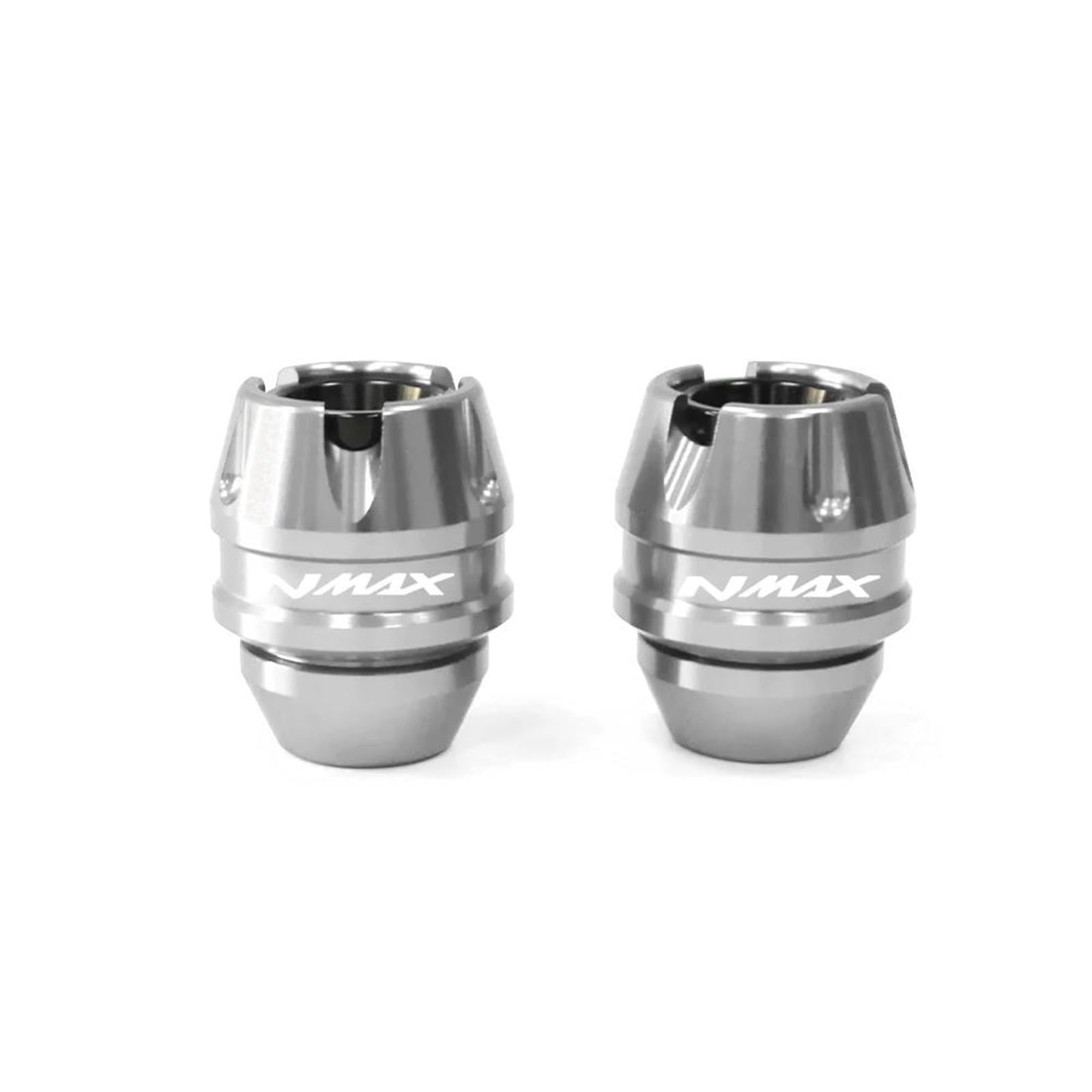 Motorrad Crash Schieberegler Für Yama-ha NMAX155 Für NMAX 155 Vorne Hinten Gabel Rad Herbst Schalldämpfer Rohr Rahmen Schutz Rahmen Slider Anti Crash Protector(Silver,Front) von SXQPOCAR
