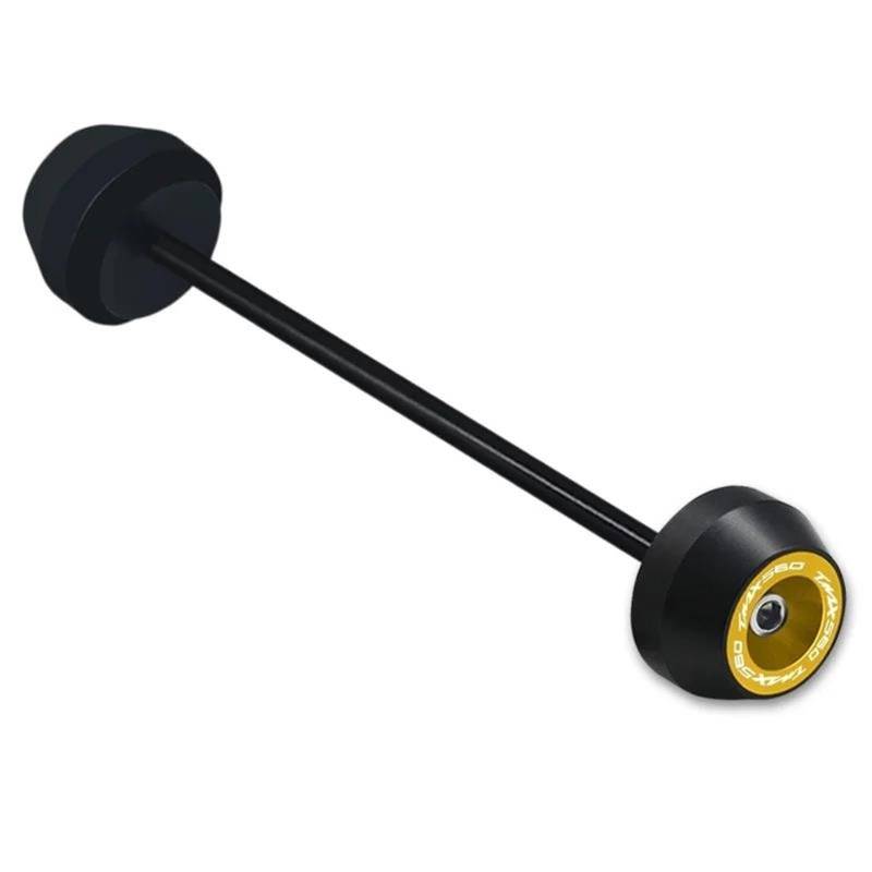 Motorrad Crash Schieberegler Für Yama-ha TMAX560 Tech Max 2020 2021 2022 2023 2024 Vorder- Und Hinterradgabelschieberachse Crash Protector Cap(Gold,Front) von SXQPOCAR