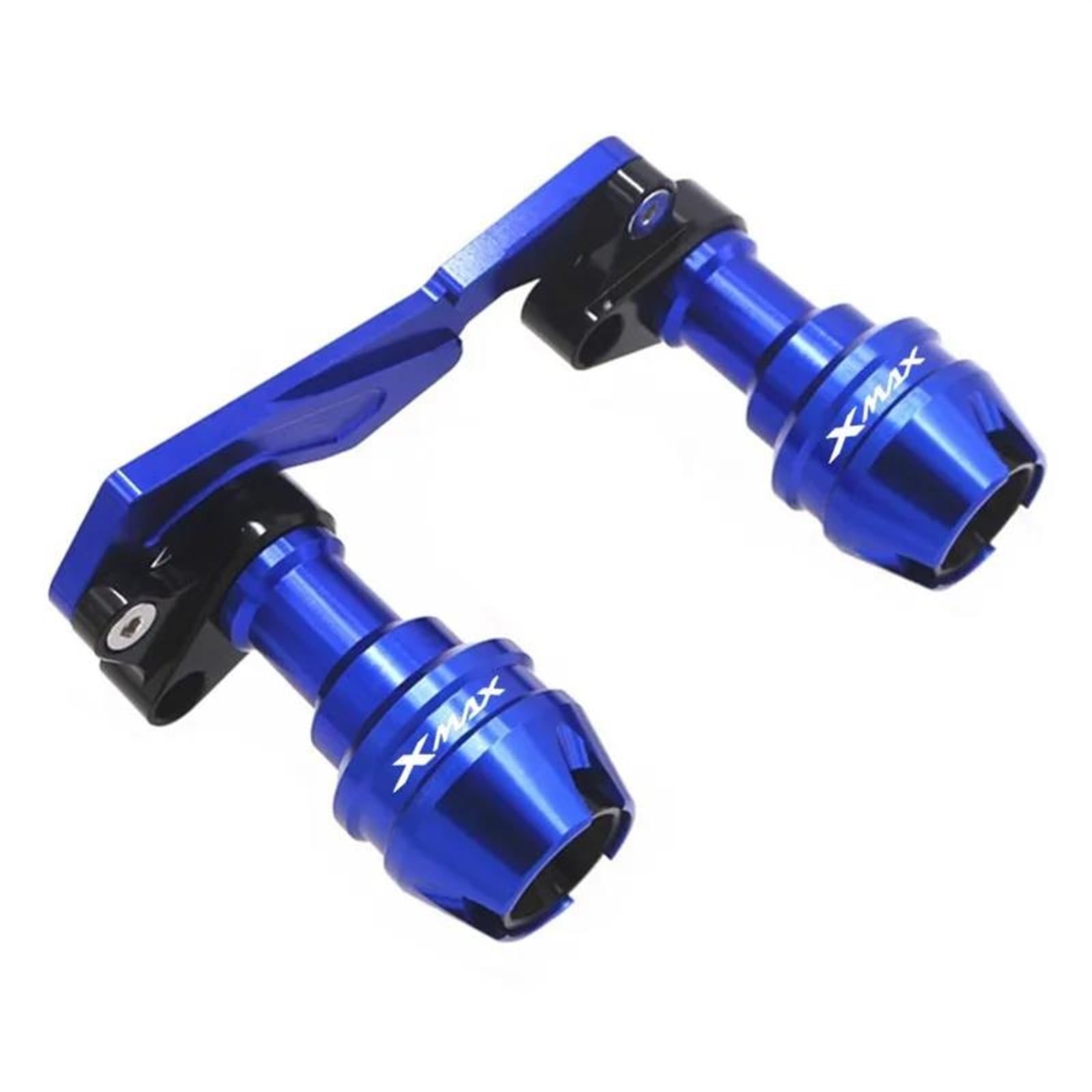 Motorrad Crash Schieberegler Für Yama-ha XMAX300 Für XMAX 300 Vorne Hinten Gabel Rad Fall Schalldämpfer Rohr Rahmen Schutz Rahmen Slider Anti Crash Protector(Blue,Rear) von SXQPOCAR