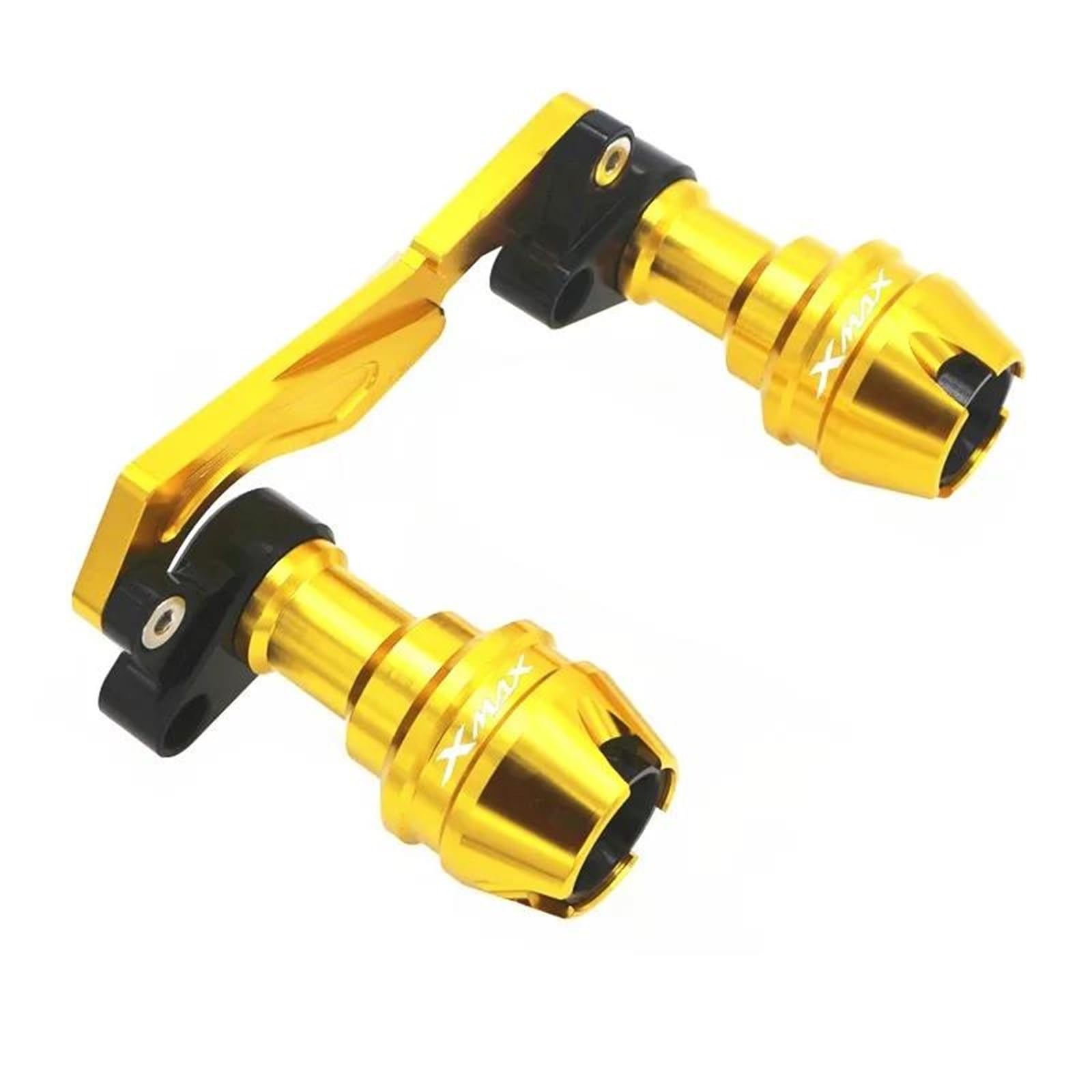 Motorrad Crash Schieberegler Für Yama-ha XMAX300 Für XMAX 300 Vorne Hinten Gabel Rad Fall Schalldämpfer Rohr Rahmen Schutz Rahmen Slider Anti Crash Protector(Gold,Rear) von SXQPOCAR