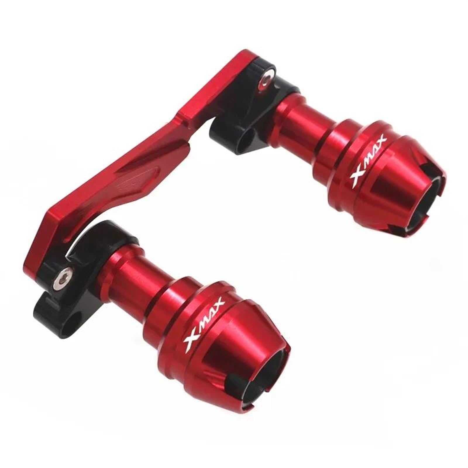 Motorrad Crash Schieberegler Für Yama-ha XMAX300 Für XMAX 300 Vorne Hinten Gabel Rad Fall Schalldämpfer Rohr Rahmen Schutz Rahmen Slider Anti Crash Protector(Rood,Rear) von SXQPOCAR