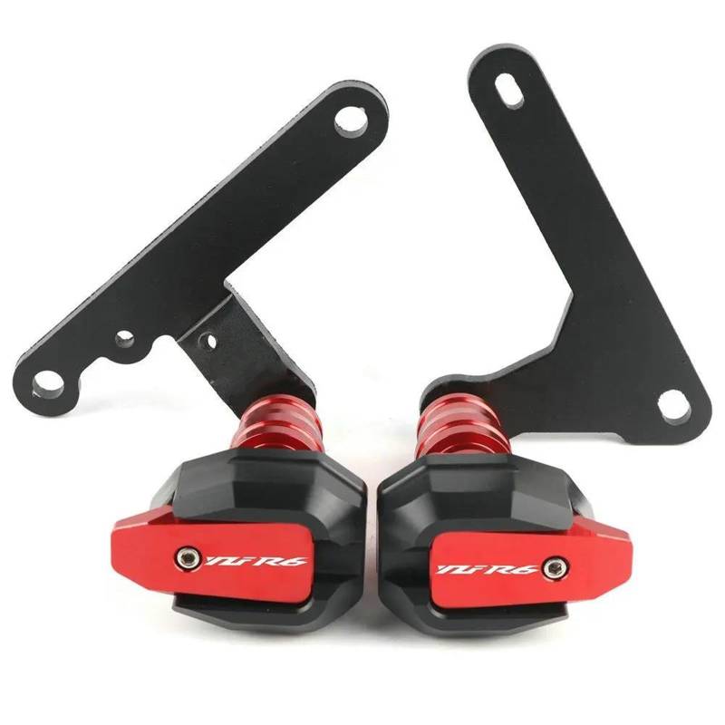 Motorrad Crash Schieberegler Für Yama-ha YZF-R6 YZFR6 2021 2020 2019 2018 2017 Motorrad-Absturzsicherung Rahmenschieber Verkleidungsschutz Crash Pad Protector(Rood) von SXQPOCAR