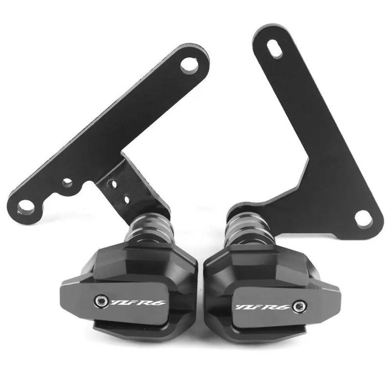 Motorrad Crash Schieberegler Für Yama-ha YZF-R6 YZFR6 2021 2020 2019 2018 2017 Motorrad-Absturzsicherung Rahmenschieber Verkleidungsschutz Crash Pad Protector(Titanium) von SXQPOCAR