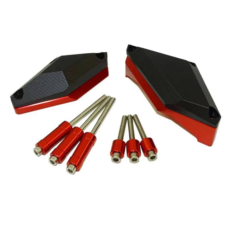 Motorrad Crash Schieberegler Motorgehäuse Stator Zündungsdeckel Schutz Crash Pad Sliders Schutz Für Yama-ha XJ-6 XJ6 XJ6F XJ6N Für Diversion FZ6R FZ6N FZ6 S2(Rood) von SXQPOCAR