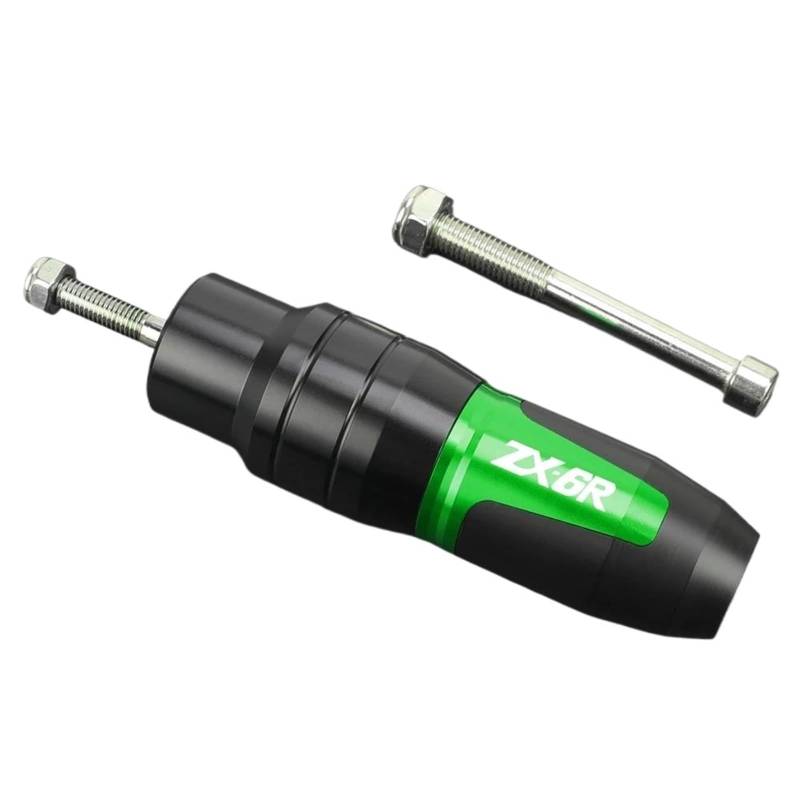 Motorrad Crash Schieberegler Motorrad Auspuff Slider Protector Motor Crash Pad Rahmen Sliders Für Kawasaki ZX6R ZX-6R ZX6RR(Groen) von SXQPOCAR
