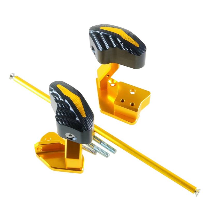 Motorrad Crash Schieberegler Motorrad Stoßfänger Rahmen Slider Für Suzuki GSX1300R 2021 2022 2023 Crash Protector Crash Bar Motor Schutz Schiene(Gold) von SXQPOCAR